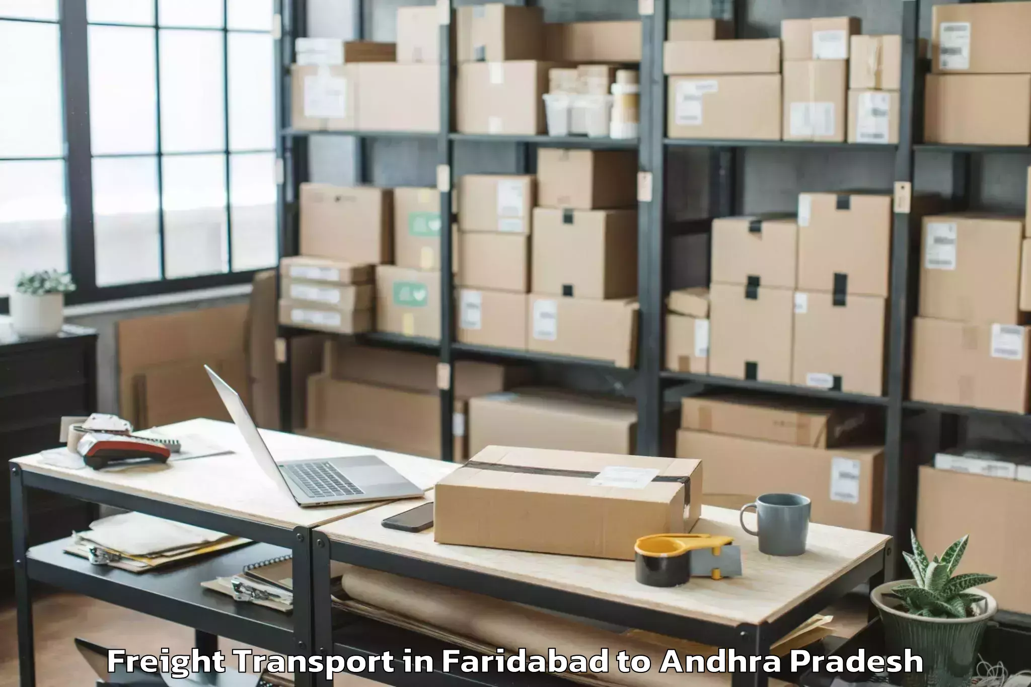 Affordable Faridabad to Nandigama Freight Transport